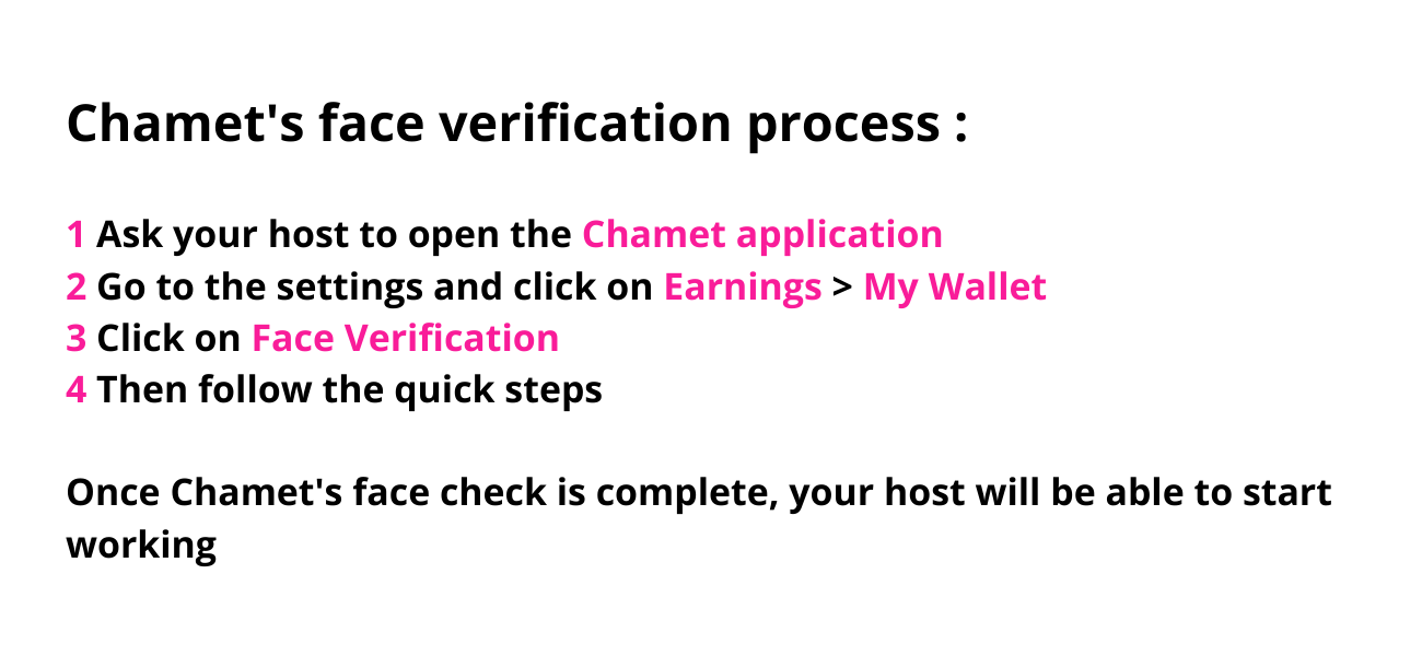 Face verification chamet